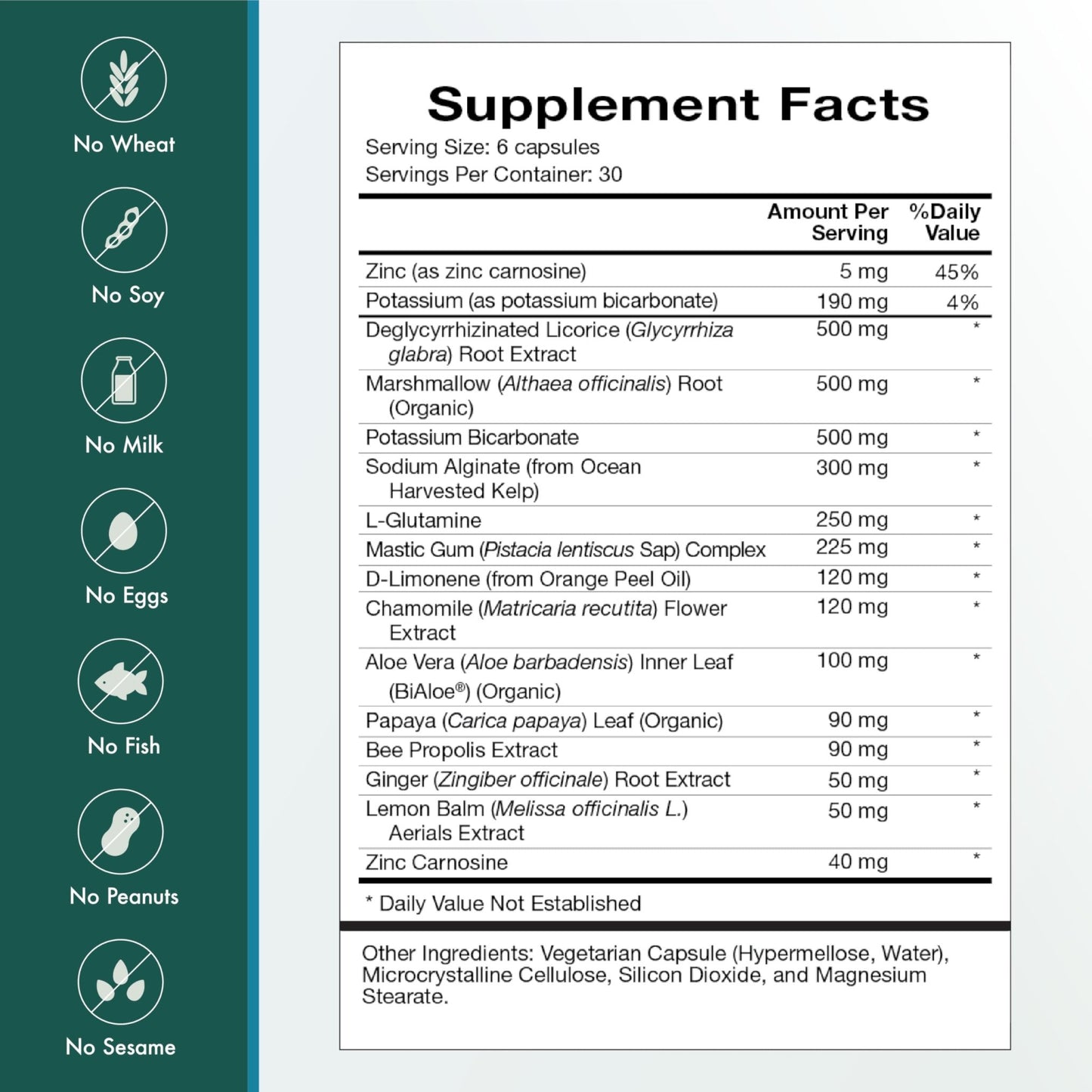 Natura Health Products Digest Mend Supplement - Encourages Healthy gastric microboime* - Featuring Deglycyrrhizinated Licorice (DGL), Aloe Vera, Marshmallow, Mastic Gum, & Chamomile (180 Capsules) - dailyvitalstore