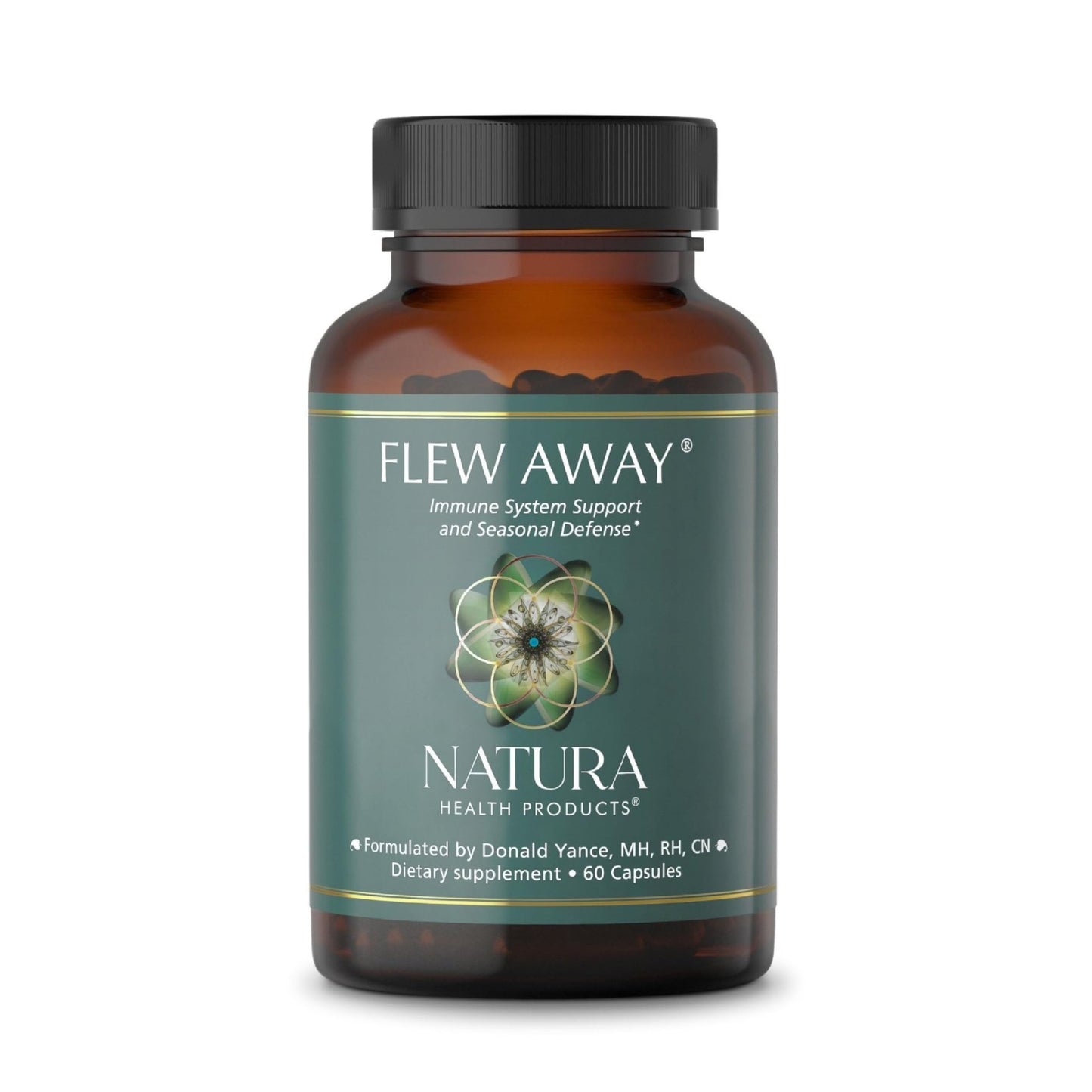 Natura Health Products Flew Away Supplement - Immune System Support & Seasonal Defense - Featuring Ginger, Elderberry, Propolis and Eucalyptus (60 Capsules) - dailyvitalstore