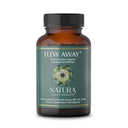 Natura Health Products Flew Away Supplement - Immune System Support & Seasonal Defense - Featuring Ginger, Elderberry, Propolis and Eucalyptus (60 Capsules) - dailyvitalstore