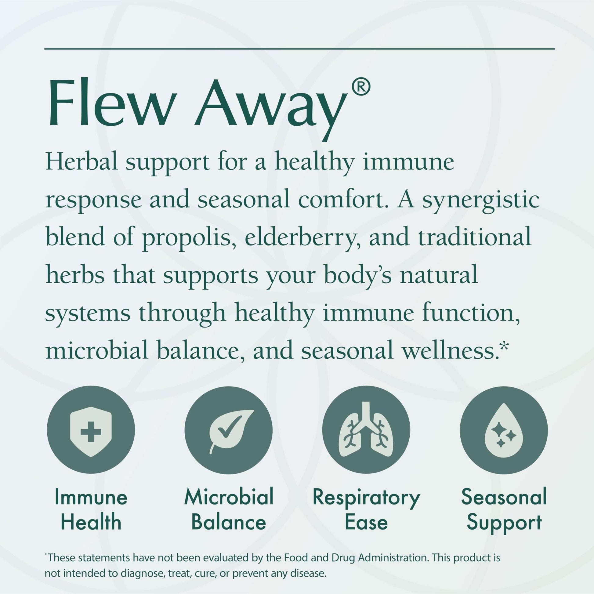 Natura Health Products Flew Away Supplement - Immune System Support & Seasonal Defense - Featuring Ginger, Elderberry, Propolis and Eucalyptus (60 Capsules) - dailyvitalstore