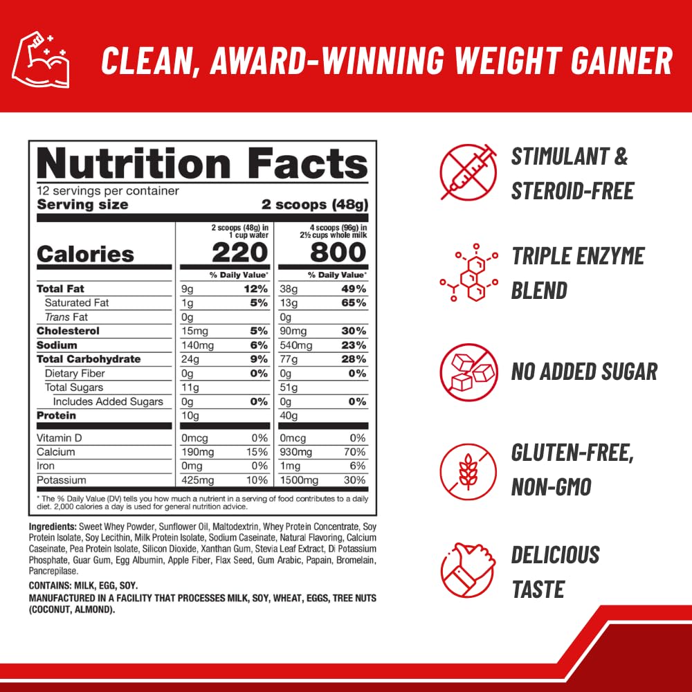 Naturade Weight Gain Nutrition Drink Mix for Healthy Weight Support, Balanced Calories with Protein, Vitamins & Minerals, Vanilla - 20.3 oz - dailyvitalstore