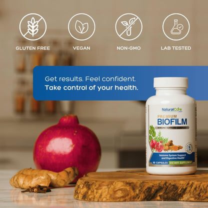 Natural Cure Labs Biofilm Complex – Premium Botanicals & Herbs | Digestive & Immune Wellness Support | Vegan, Non-GMO, Gluten-Free | Supports Gut Balance & Probiotic Activity - dailyvitalstore