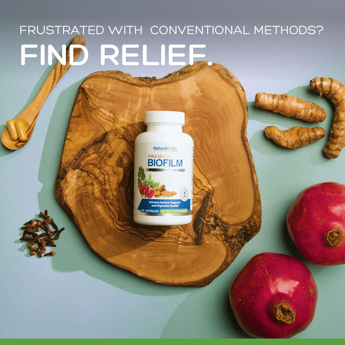 Natural Cure Labs Biofilm Complex – Premium Botanicals & Herbs | Digestive & Immune Wellness Support | Vegan, Non-GMO, Gluten-Free | Supports Gut Balance & Probiotic Activity - dailyvitalstore