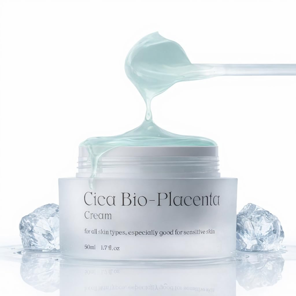 NATURAL DERMA PROJECT NDP Cica Cream - Gel Face Moisturizer for Sunburn Relief, lightweight Korean Moisturizer for Sensitive Skin, Centella Asiatica, - dailyvitalstore