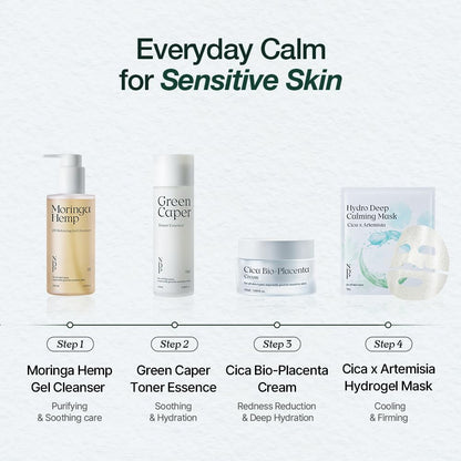 NATURAL DERMA PROJECT NDP Cica Cream - Gel Face Moisturizer for Sunburn Relief, lightweight Korean Moisturizer for Sensitive Skin, Centella Asiatica, - dailyvitalstore