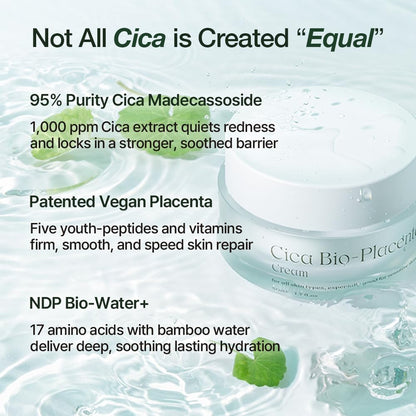 NATURAL DERMA PROJECT NDP Cica Cream - Gel Face Moisturizer for Sunburn Relief, lightweight Korean Moisturizer for Sensitive Skin, Centella Asiatica, - dailyvitalstore