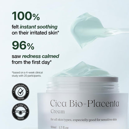 NATURAL DERMA PROJECT NDP Cica Cream - Gel Face Moisturizer for Sunburn Relief, lightweight Korean Moisturizer for Sensitive Skin, Centella Asiatica, - dailyvitalstore
