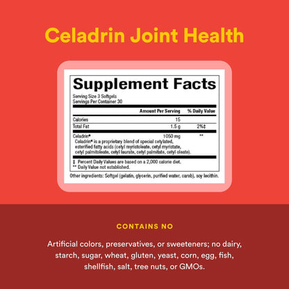 Natural Factors, Celadrin Joint Health, Promotes Flexibility, Mobility and Joint Function, 90 Softgels - dailyvitalstore