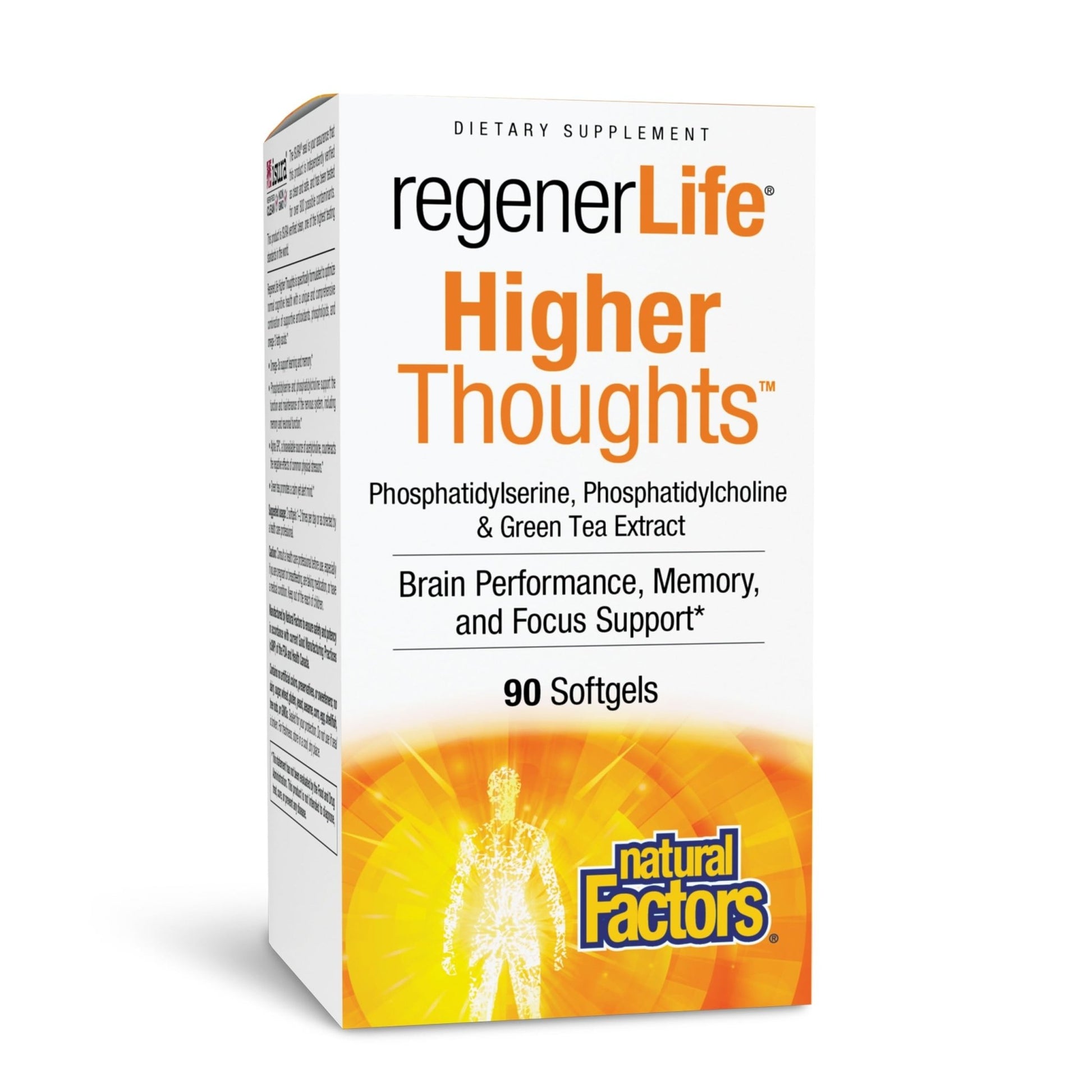 Natural Factors Higher Thoughts - Supports Cognitive & Cardiovascular Health* - Fish Oil, Fatty Acids, EPA, DHA & More - 90 Softgels - dailyvitalstore