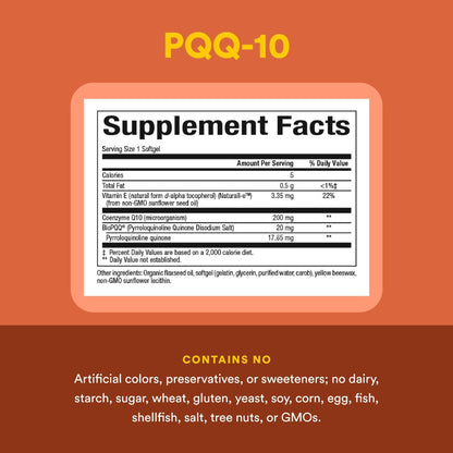 Natural Factors, PQQ-10, Supports Energy and Healthy Aging, Dietary Supplement, 60 softgels (60 servings) - dailyvitalstore
