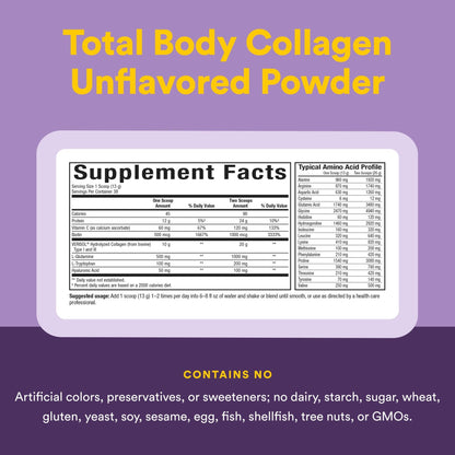 Natural Factors Total Body Collagen - Bioactive Collagen Supplement for Hair & Nail Growth Support - Healthy Skin Supplement with Protein, Vitamin C & More - dailyvitalstore