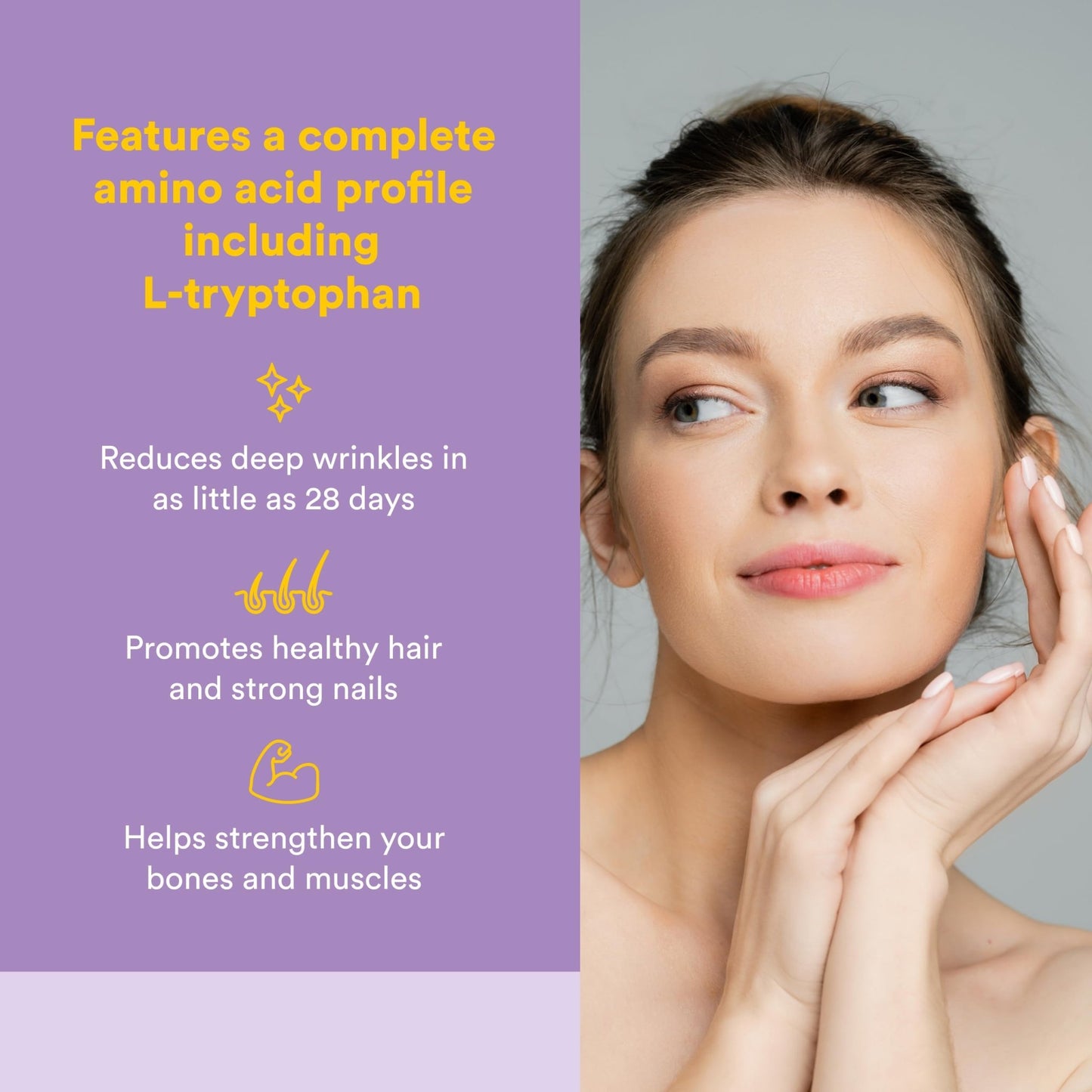 Natural Factors Total Body Collagen - Bioactive Collagen Supplement for Hair & Nail Growth Support - Healthy Skin Supplement with Protein, Vitamin C & More - dailyvitalstore