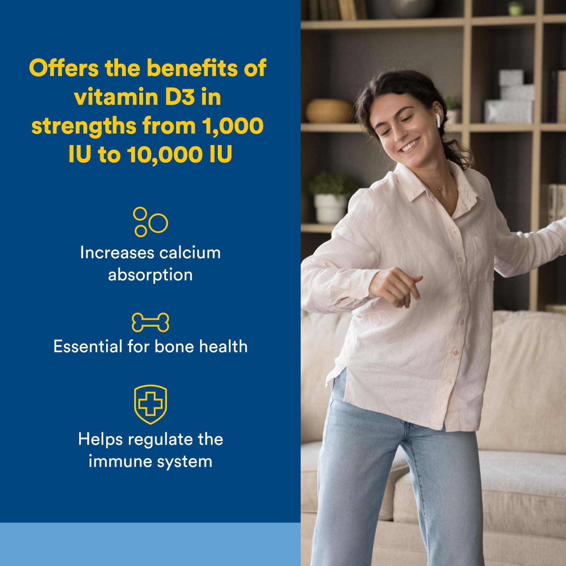 Natural Factors, Vitamin D3 5000 IU (125 mcg), Supports Strong Bones, Muscles and Immune Function, 360 Softgels - dailyvitalstore