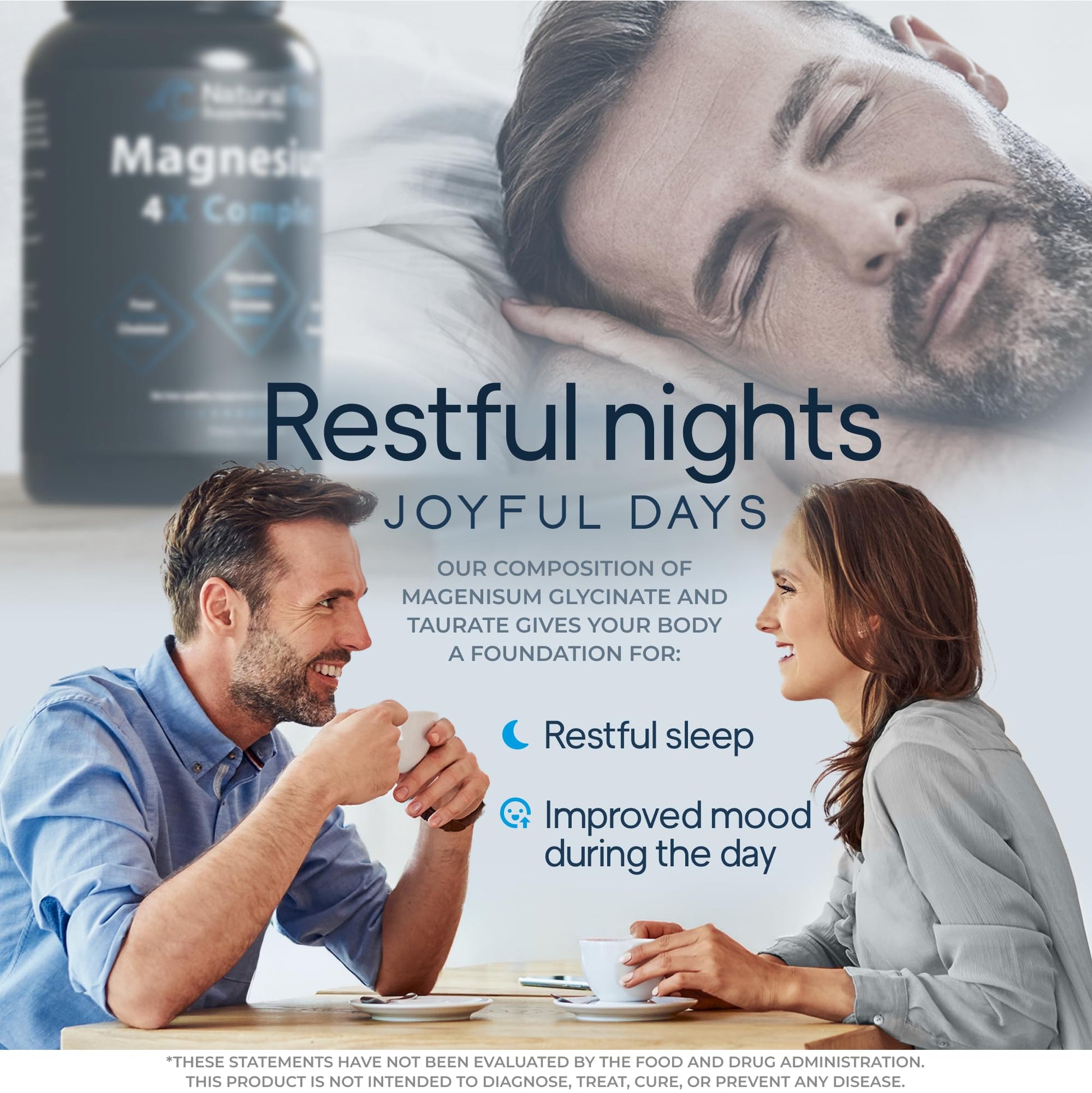 Natural Flow 4X Magnesium Supplement, Magnesium Glycinate, Taurate, Malate, Orotate Complex, Calm Sleep and Cramp Support Blend, No Mag Citrate or Oxide, 120 Capsules - dailyvitalstore
