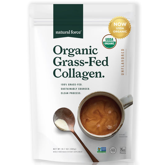 Natural Force Organic Clean Collagen Peptides Powder - USDA Certified Organic & Non-GMO, Keto & Paleo Certified - Hydrolyzed Type I & III Protein Powder - dailyvitalstore