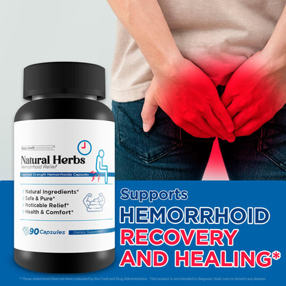 Natural Herbs Hemorrhoids Capsules - Our Best Hemorrhoid Relief Supplement - Premium Natural Herbs Strength Hemorrhoids Capsules - Hemorrhoids Natural Herbs Hemorrhoid Treatment Hemorrhoids Treatment - dailyvitalstore