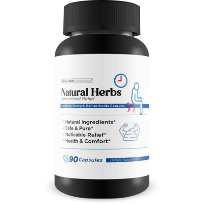 Natural Herbs Hemorrhoids Capsules - Our Best Hemorrhoid Relief Supplement - Premium Natural Herbs Strength Hemorrhoids Capsules - Hemorrhoids Natural Herbs Hemorrhoid Treatment Hemorrhoids Treatment - dailyvitalstore