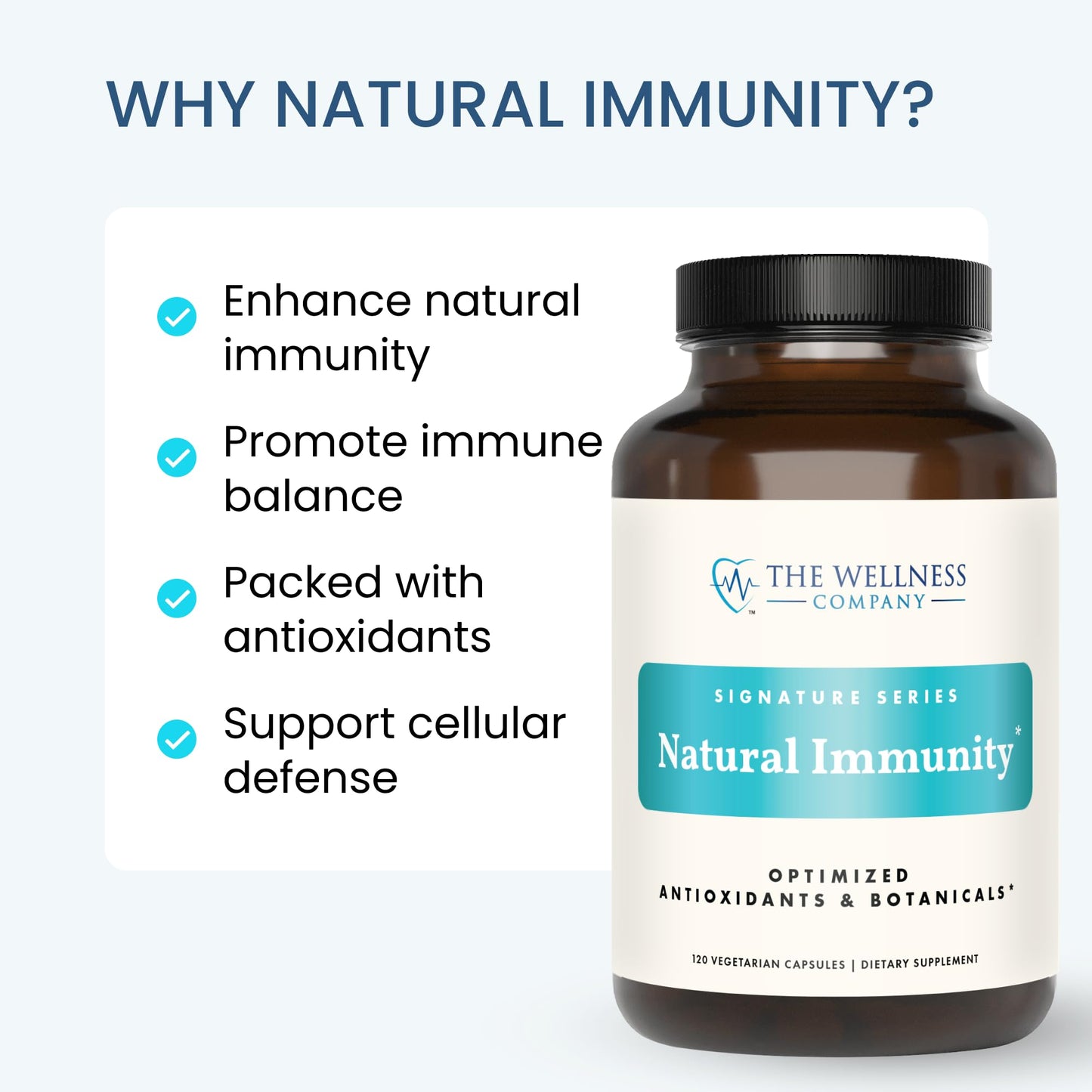Natural Immunity - Botanical Immune Boost, Targeted Nutrients, T-Cell Support - Oregano, Reishi, Zinc, Vitamin C, Quercetin | 120 (2 Month Supply) - dailyvitalstore