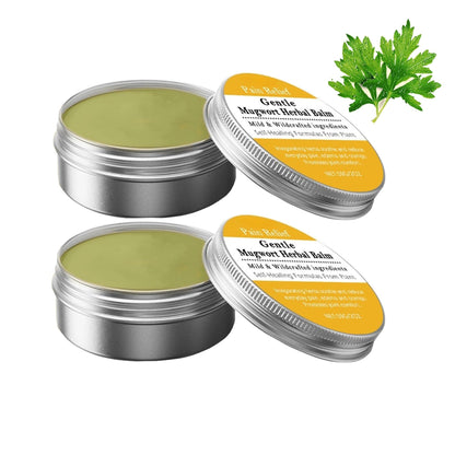 Natural Mugwort Herbal Balm with Tea Tree Oil & Mint, Cooling Muscle & Joint Relief Cream, Fast-Absorbing Massage Balm for Post-Workout Recovery, 2-Pack - dailyvitalstore