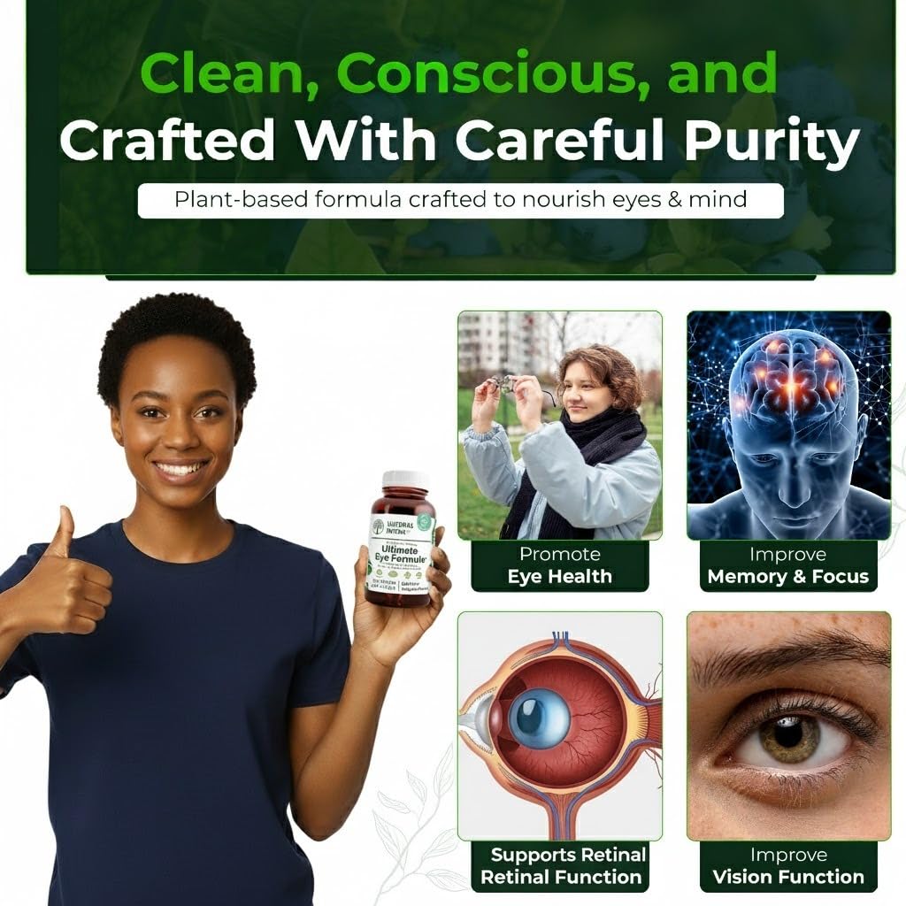 Natural Nutra Ultimate Eye Health Supplement - Bilberry & Blueberry Extract Blend for Day and Night Vision Support, Promotes Color Perception & Eye Clarity - Non-GMO, Vegan - 30 Capsules (Pack of 3) - dailyvitalstore