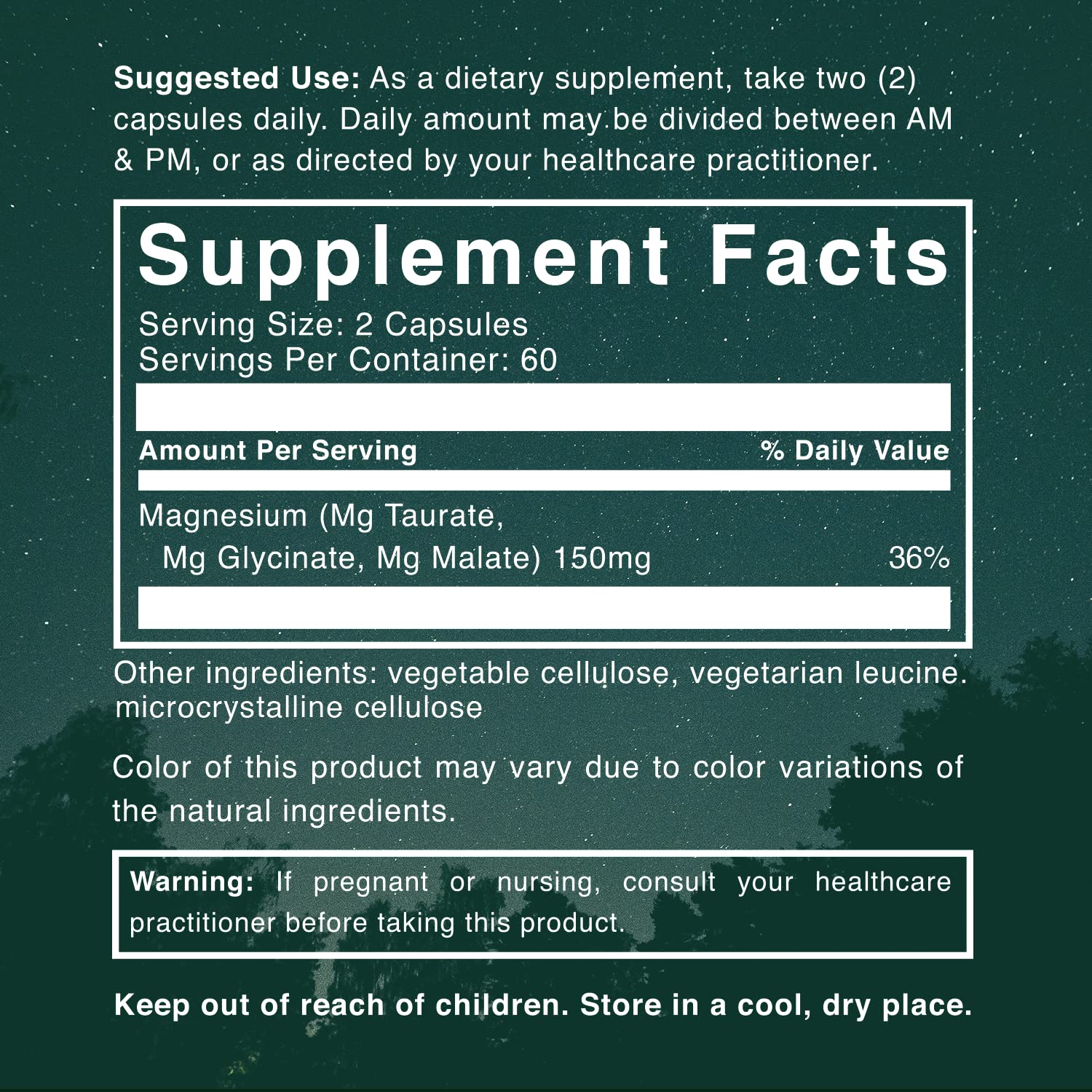 Natural Rhythm Triple Calm Magnesium Complex - 120 Capsules, Chelated Magnesium Glycinate, Taurate & Malate, High Absorption Supplement for Sleep, Stress, Muscle & Heart Support, Non-GMO, Vegan - dailyvitalstore