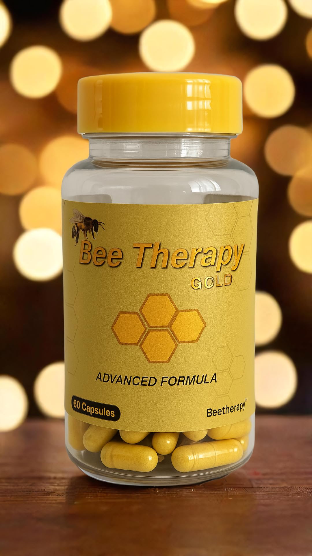 Natural Supplement - Bee Therapy Gold Venom Apitoxin Manuka Honey - Supports Inflammation & Mobility - Neck and Backache - Supports Joints & Muscles- Sprains, Bruises and Strains - Pack 1 60 Capsules - dailyvitalstore