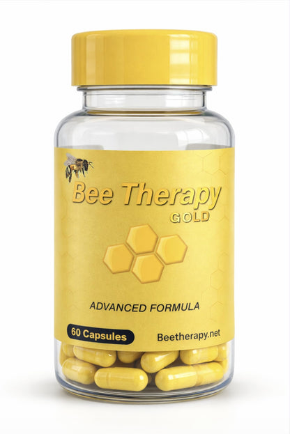 Natural Supplement - Bee Therapy Gold Venom Apitoxin Manuka Honey - Supports Inflammation & Mobility - Neck and Backache - Supports Joints & Muscles- Sprains, Bruises and Strains - Pack 1 60 Capsules - dailyvitalstore