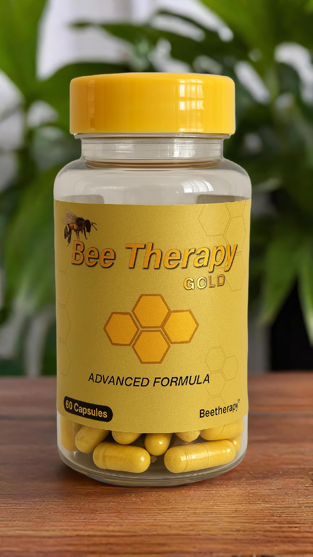 Natural Supplement - Bee Therapy Gold Venom Apitoxin Manuka Honey - Supports Inflammation & Mobility - Neck and Backache - Supports Joints & Muscles- Sprains, Bruises and Strains - Pack 1 60 Capsules - dailyvitalstore