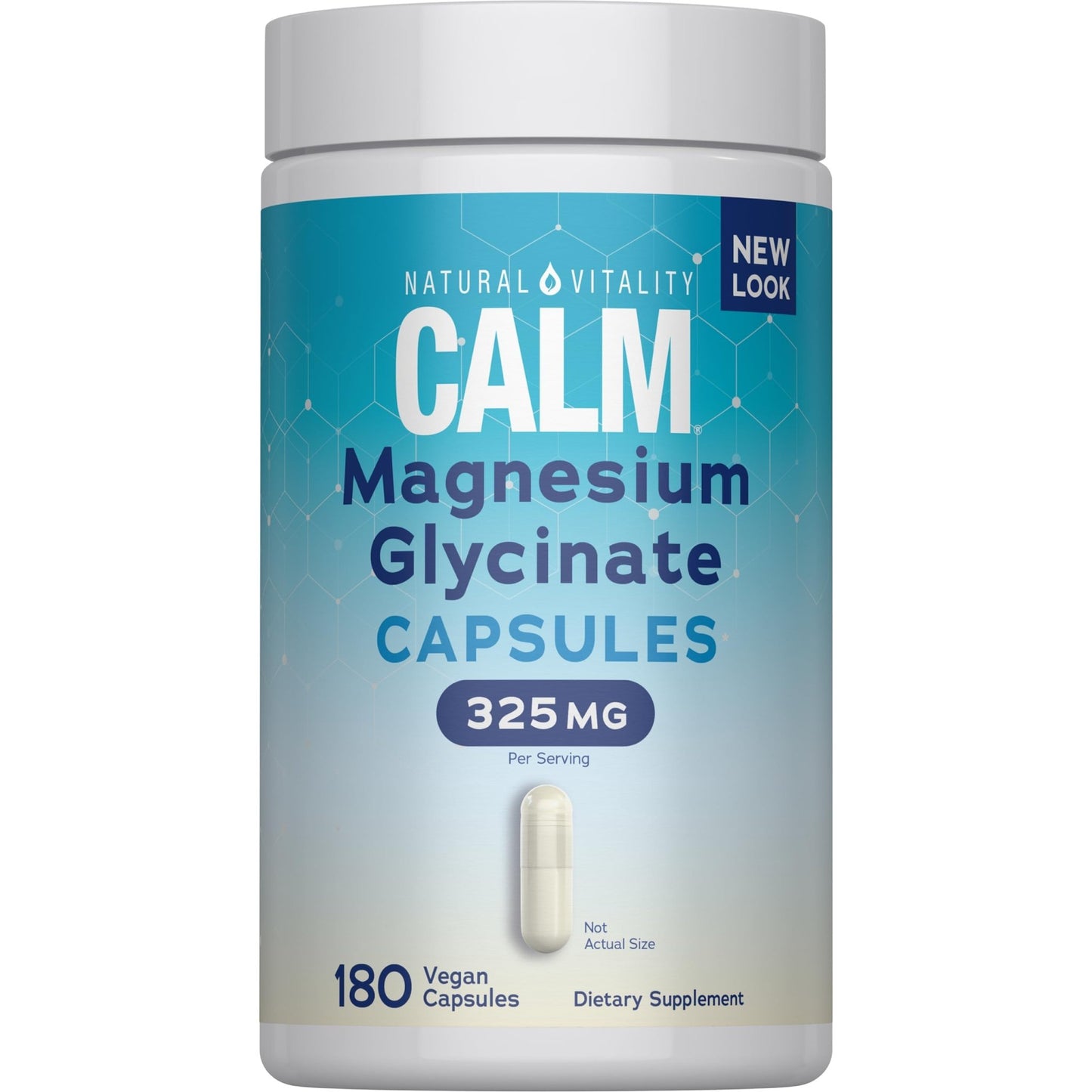 Natural Vitality Calm, Magnesium Glycinate Supports Bone, Muscle, Heart, & Nerve Health, Non-GMO, Vegan, Gluten Free 180ct - dailyvitalstore