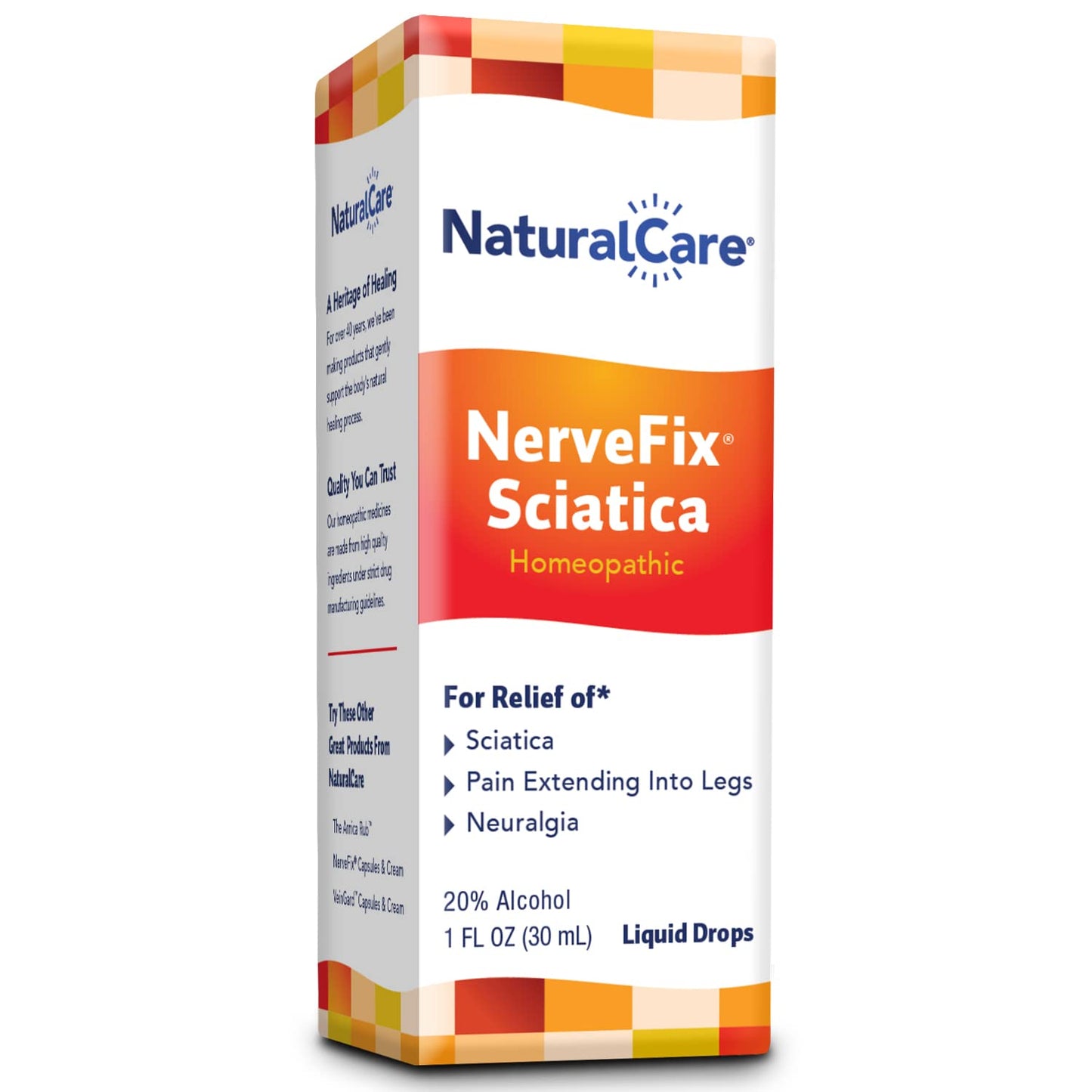 NaturalCare Pain Relief NerveFix Sciatica Neuralgia, 1 oz Liquid Natra Bio - dailyvitalstore
