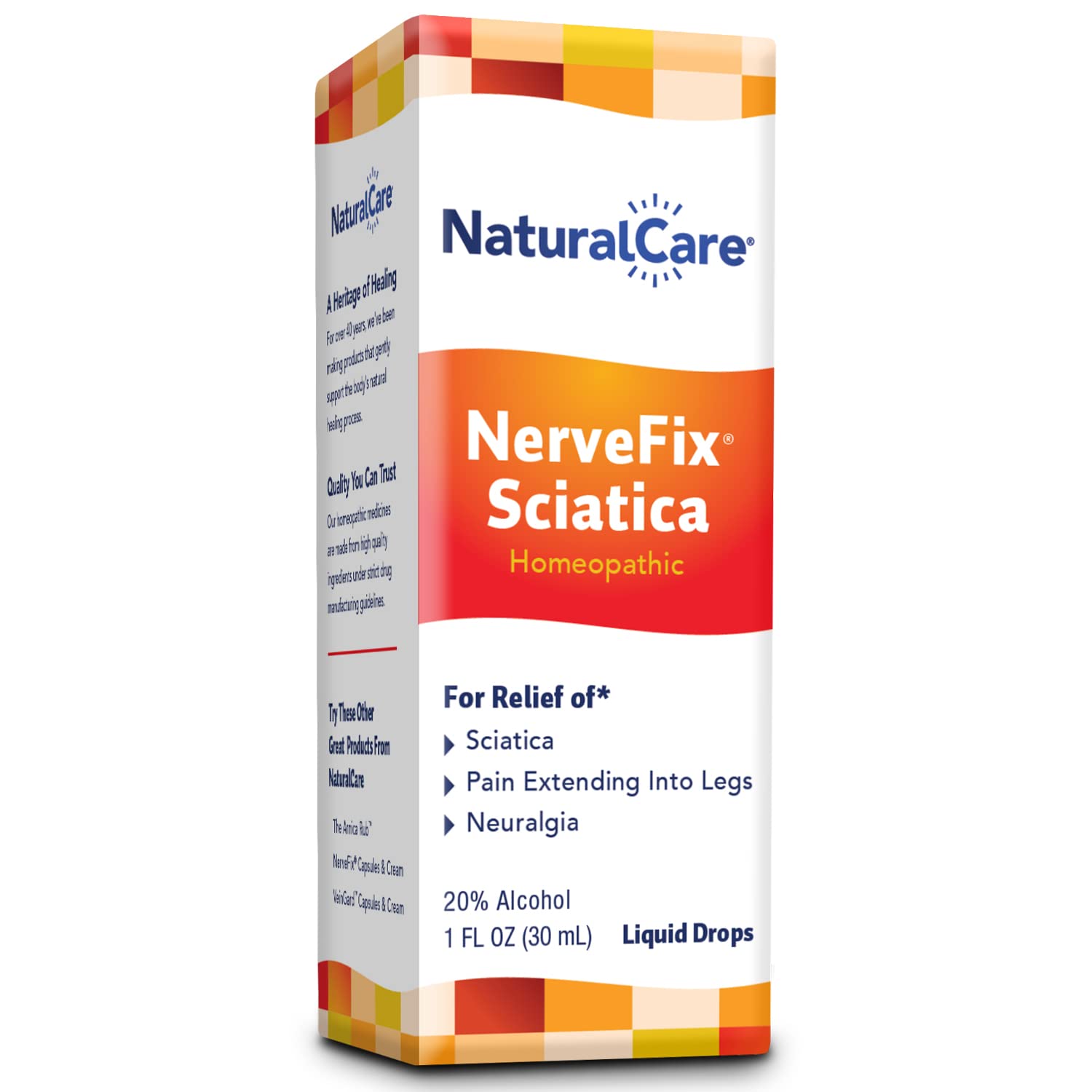 NaturalCare Pain Relief NerveFix Sciatica Neuralgia, 1 oz Liquid Natra Bio - dailyvitalstore