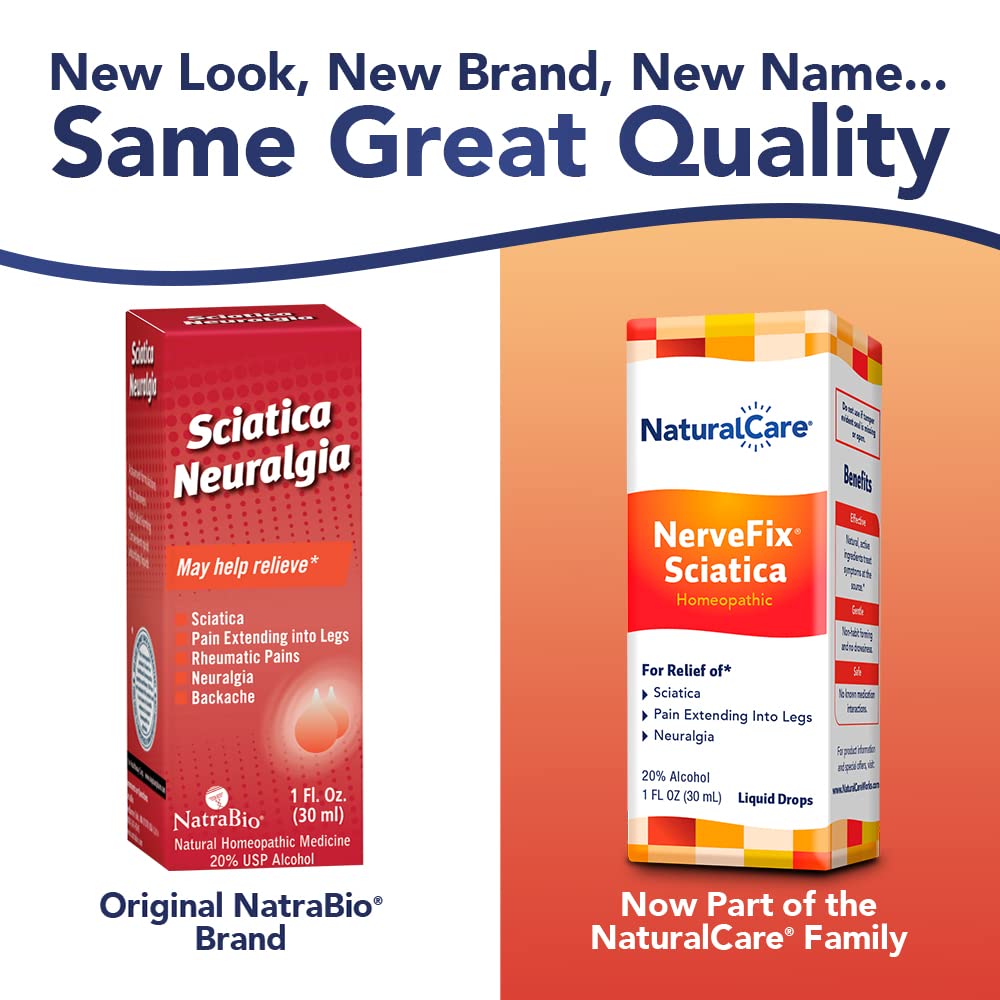 NaturalCare Pain Relief NerveFix Sciatica Neuralgia, 1 oz Liquid Natra Bio - dailyvitalstore