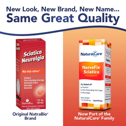 NaturalCare Pain Relief NerveFix Sciatica Neuralgia, 1 oz Liquid Natra Bio - dailyvitalstore