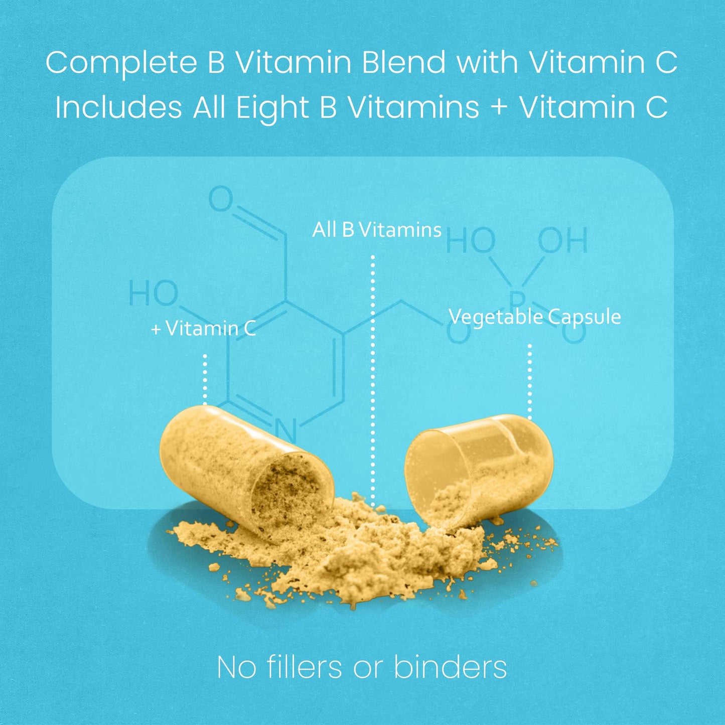 NaturaLife Labs Vitamin B Complex – All B Vitamins Including Active B2, B6, B9 & B12 (Methylcobalamin), Plus B1, B3, B5, B7 & Vitamin C – 100 Capsules - dailyvitalstore