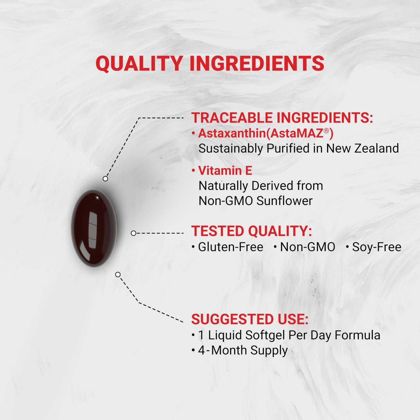 Naturalis New Zealand Astaxanthin (12mg) | Enhanced with Natural Vitamin E | Non-GMO, Soy & Gluten Free | 120 Softgels (4 Month Supply) - dailyvitalstore