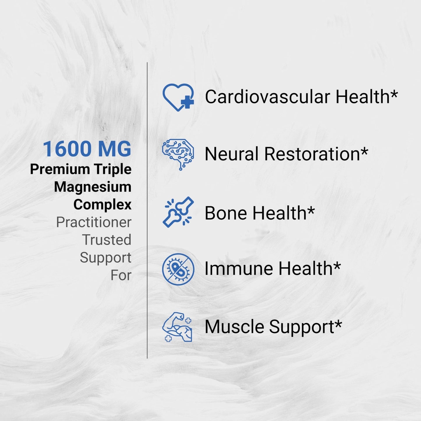 Naturalis Vegan Triple Magnesium Complex | Chelated Glycinate, Citrate & Oxide 1600mg Delivers 250mg Elemental Magnesium | Easily Absorbed for Stress, Muscle, Heart, Bone Support* | 60 Softgels - dailyvitalstore