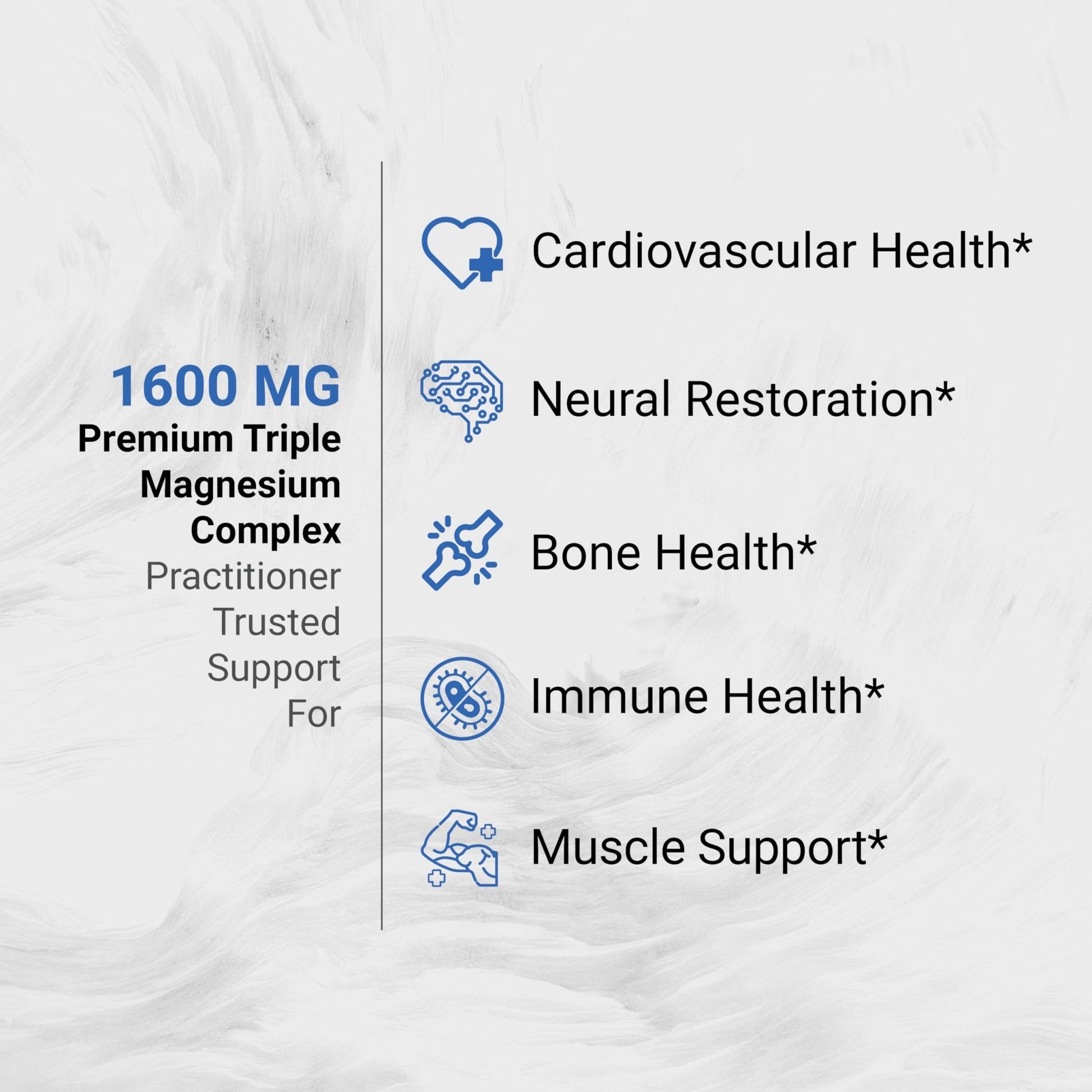 Naturalis Vegan Triple Magnesium Complex | Chelated Glycinate, Citrate & Oxide 1600mg Delivers 250mg Elemental Magnesium | Easily Absorbed for Stress, Muscle, Heart, Bone Support* | 60 Softgels - dailyvitalstore