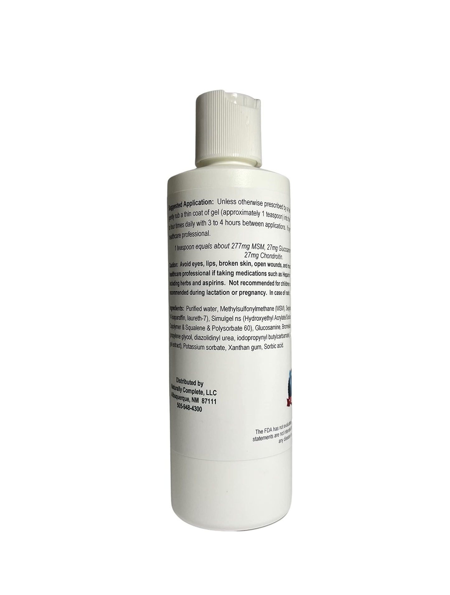 Naturally Complete MSM Plus Glucosamine Bromelain & Chrondroitin 8 oz. Bottle - dailyvitalstore