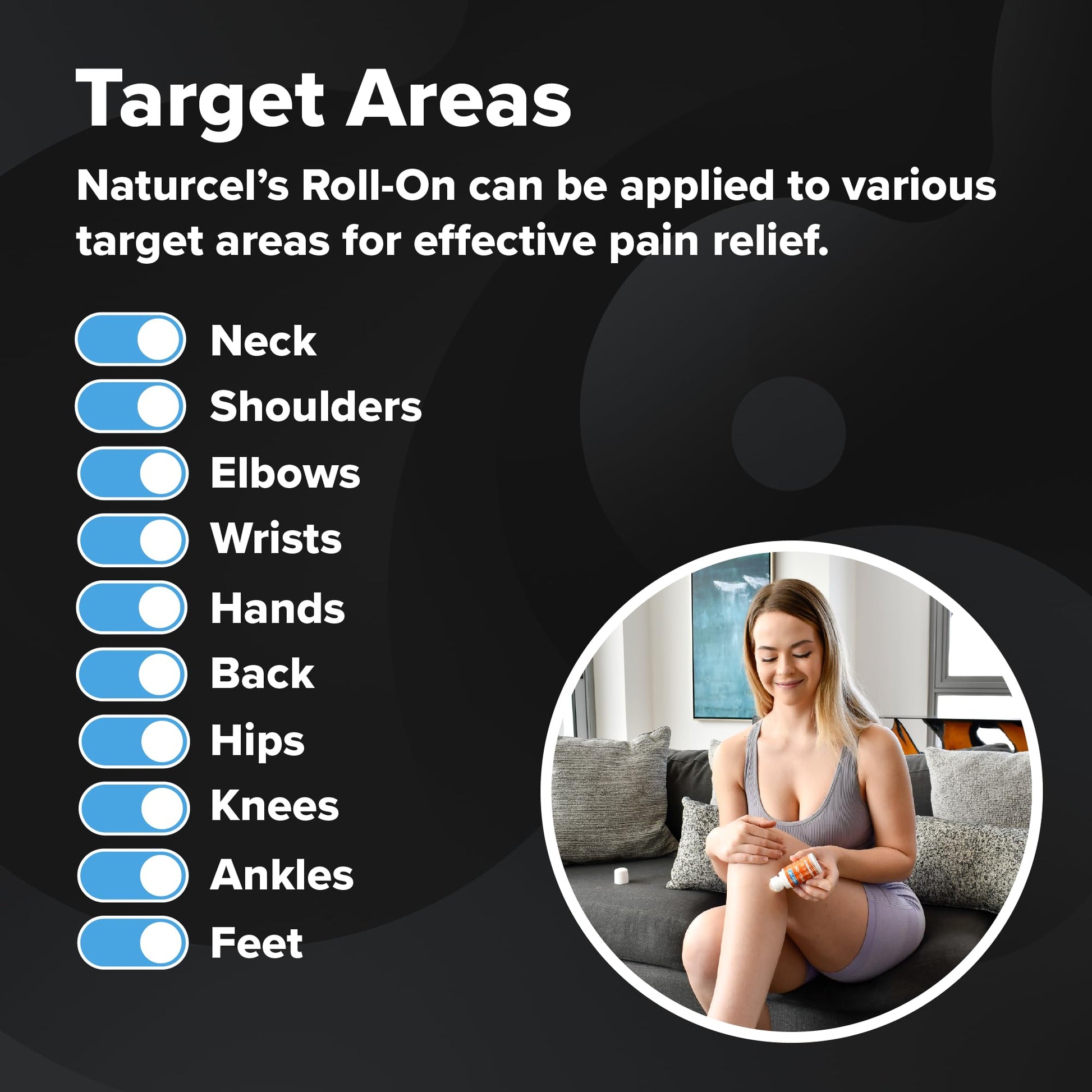 Naturcel Sport Roll-On, 2FL OZ, Topical Reliever for Aches and Pains of Muscles and Joints, Cooling, Fast Acting, Mess Free Massage Roller, Colorless - dailyvitalstore
