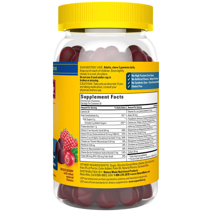 Nature Made Advanced Multivitamin Gummies for Him with Magnesium Citrate, Calcium & All 8 B Vitamins, Multivitamin for Men, - dailyvitalstore