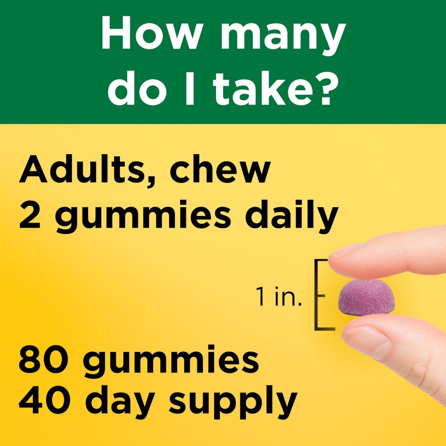 Nature Made Calcium Gummies 500 mg Per Serving with Vitamin D3, Dietary Calcium Supplement for Bone Support, 80 Gummies, 40 Day Supply - dailyvitalstore