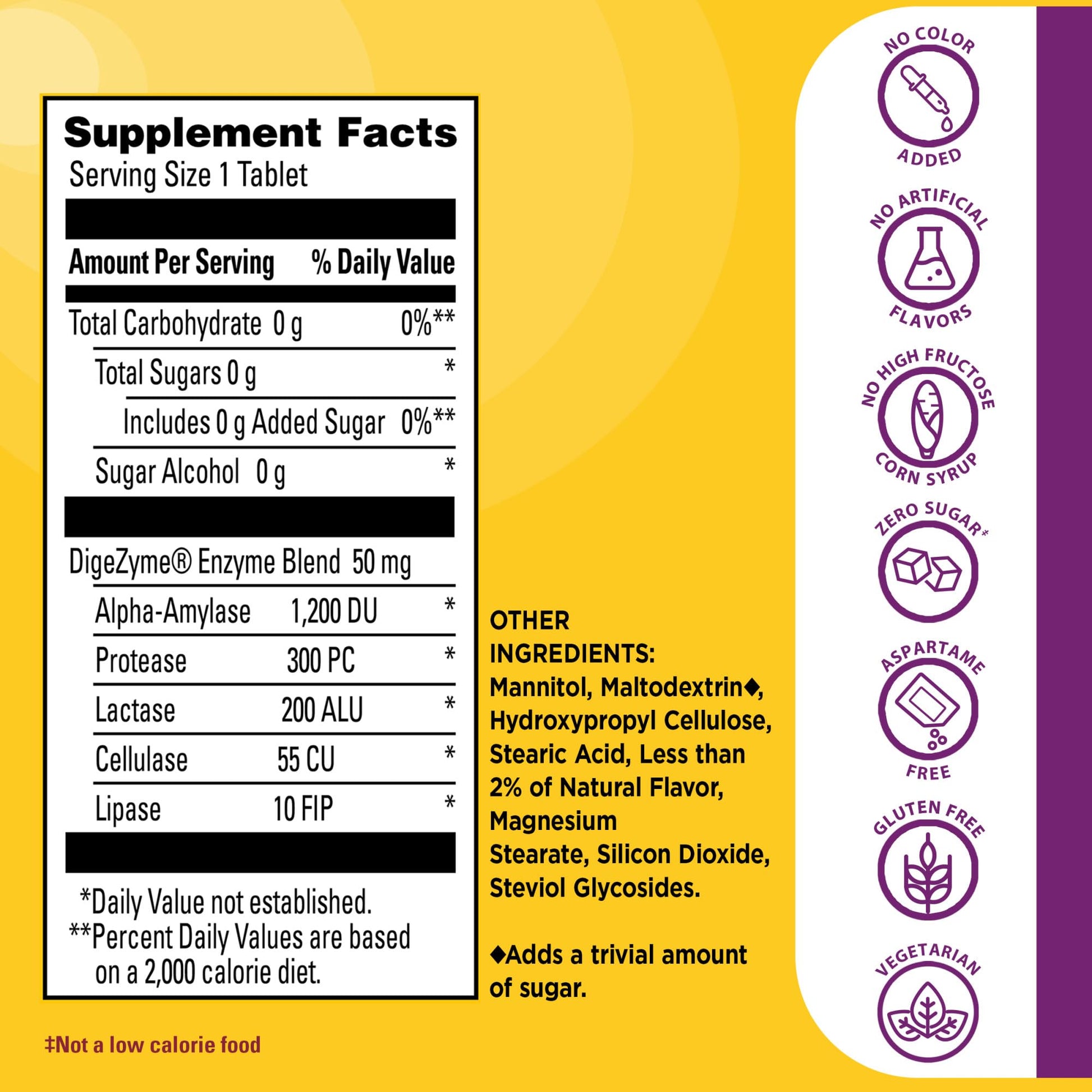 Nature Made Digestive Enzymes 5-in-1 Blend, Digestive Health Support, 90 Chewable Tablets, 30 Day Supply - dailyvitalstore