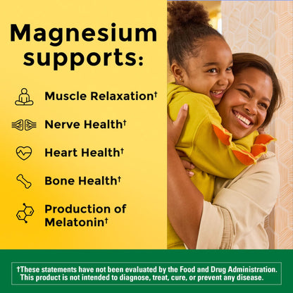 Nature Made Magnesium Complex Supplement with Vitamin D & Zinc for Immune Support, Magnesium Glycinate, Malate, Citrate & Oxide for Muscle, Nerve, Heart & Bone Support, 60 Capsules, 30 Day Supply - dailyvitalstore