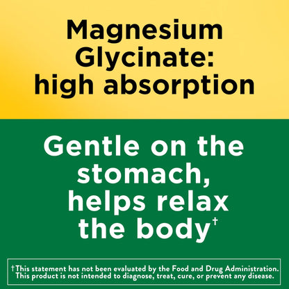 Nature Made Magnesium Glycinate 200 mg per Serving, Magnesium Supplement for Muscle, Heart, Nerve and Bone Support, 60 Magnesium Bisglycinate Capsules, 30 Day Supply - dailyvitalstore
