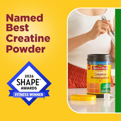 Nature Made Micronized Creatine Monohydrate Powder 5 g per Serving, Unflavored Drink Mix Powder, Muscle Support, 450 g, 90 Day Supply - dailyvitalstore