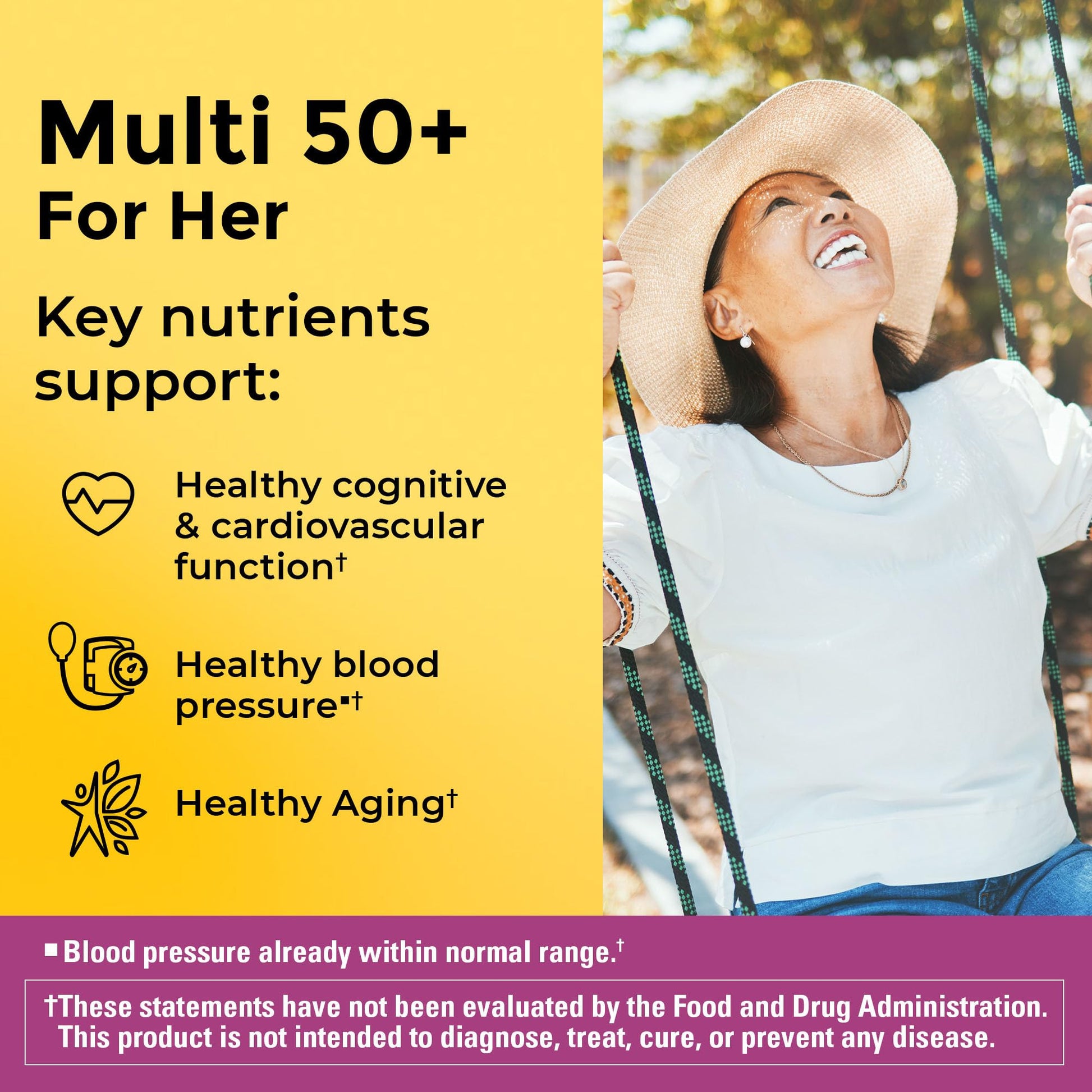 Nature Made Multivitamin For Women 50+ No Iron, Multivitamins for Women 50 Plus, Daily Nutritional Support, Nature Made Multi Vitamins, 90 Tablets, 90 Day Supply - dailyvitalstore