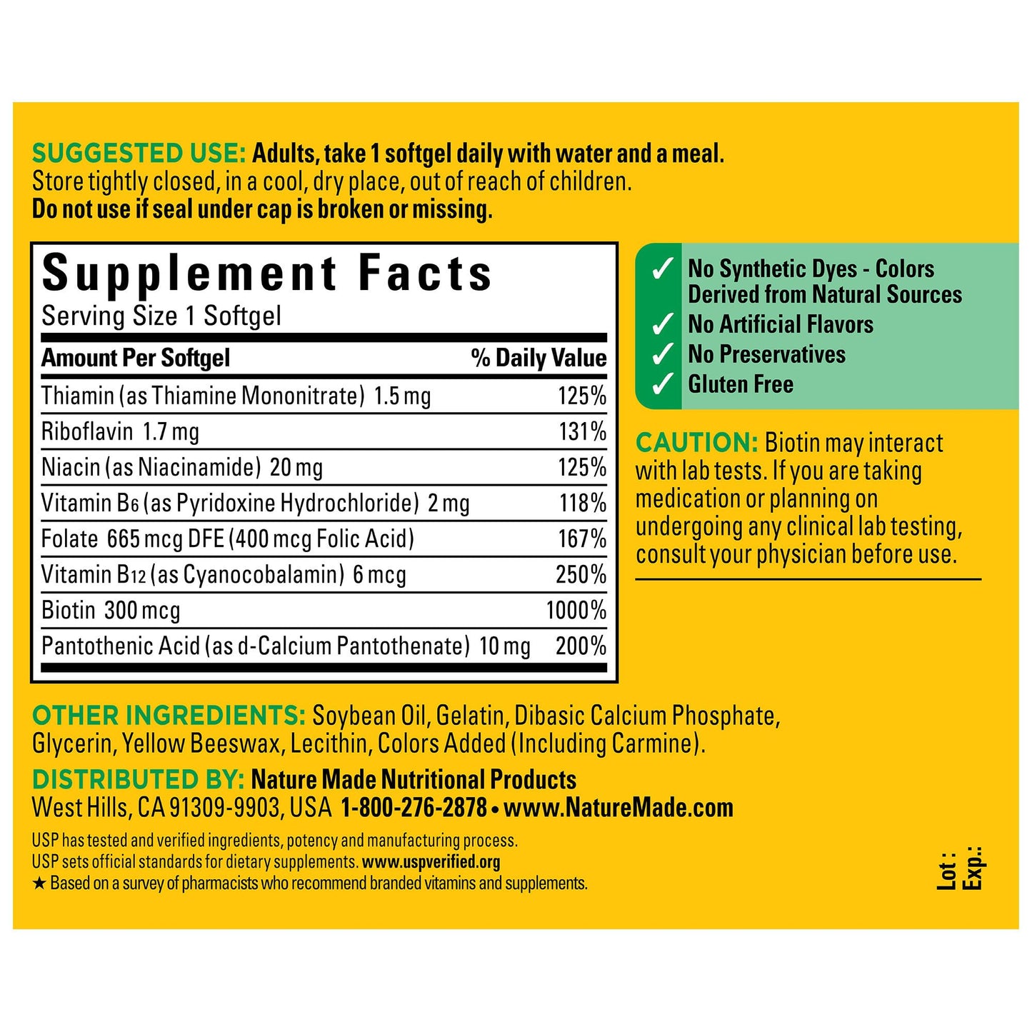 Nature Made Super B Complex Vitamins for Women and Men, Dietary Supplement for Energy Metabolism Support, Super Vitamin B Complex - dailyvitalstore