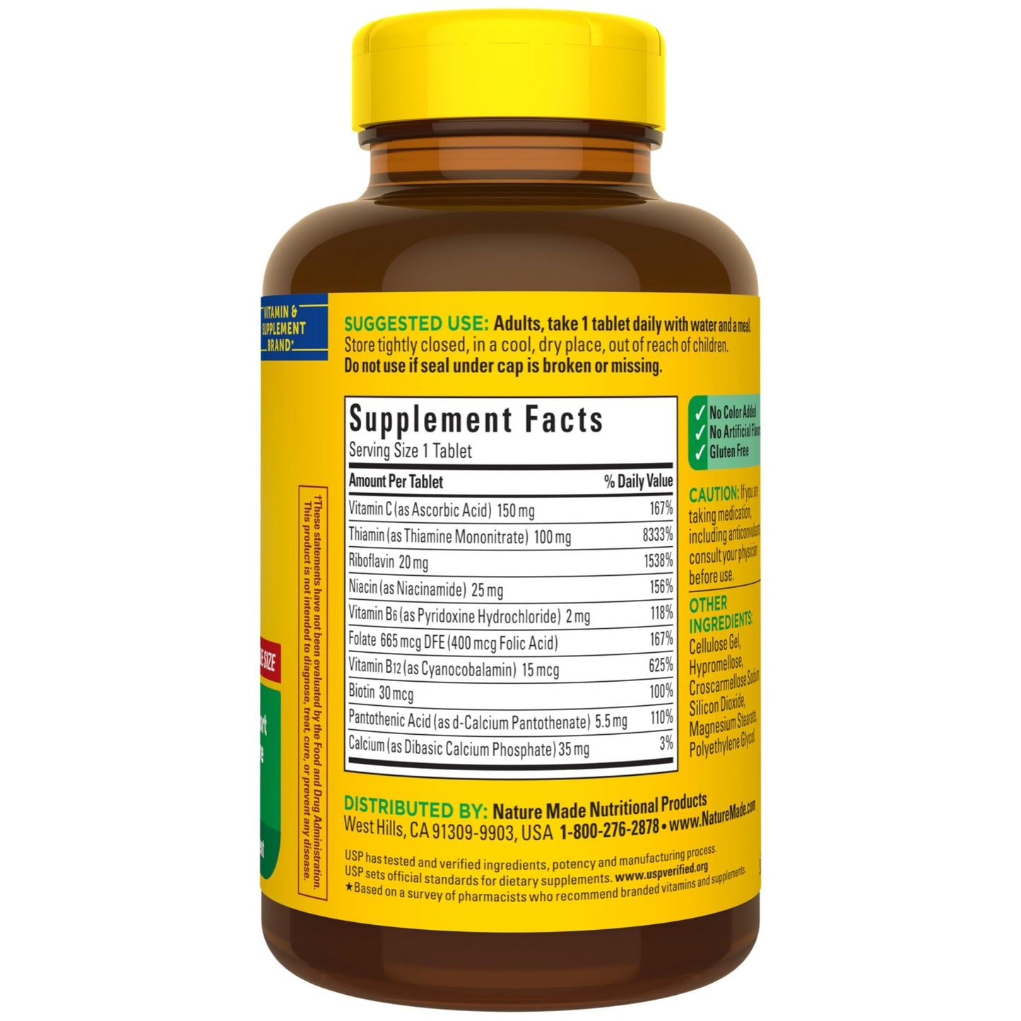 Nature Made Super B Complex with Vitamin C & Folic Acid, B Complex Vitamins for Women and Men, Dietary Supplement - dailyvitalstore