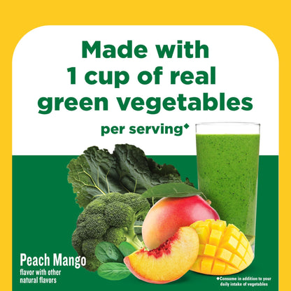 Nature Made Super Greens Powder with Prebiotic Fiber Drink Mix, Made with 1 Cup Veggies Per Serving, Fiber Supplement + Vitamins and Minerals, 25 Day Supply - dailyvitalstore