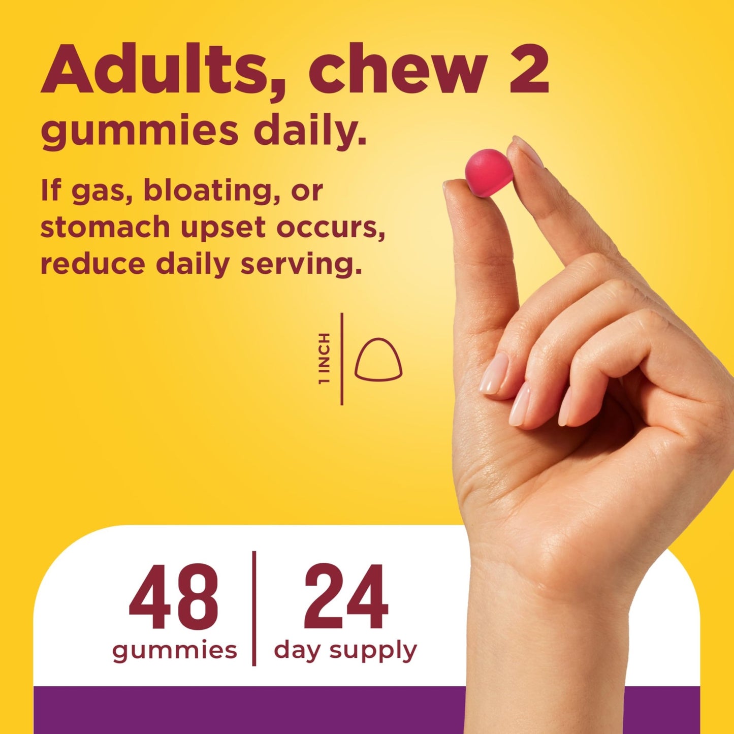Nature Made Triple-Action Biotics, Gut and Immune Health Support, Digestive Probiotics for Women and Men, Prebiotic Fiber Gummies, 48 Gummies, 24 Day Supply - dailyvitalstore
